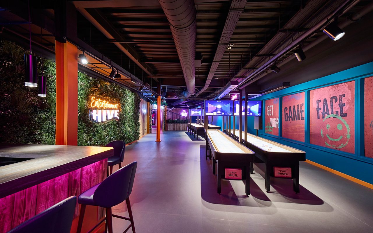 A video showing various activties at the new entertainment hive